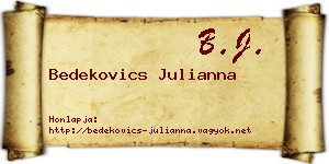 Bedekovics Julianna névjegykártya